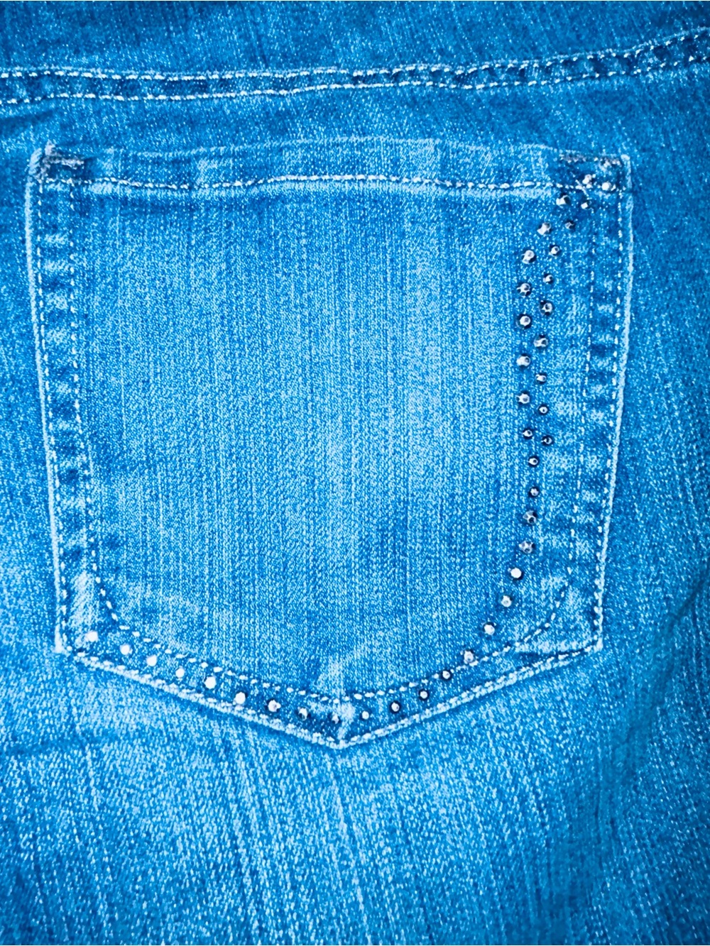 Jeans 22W Gloria Vanderbilt Dark Blue High-Rise Jeans with Studded Back Pockets - Picture 5 of 9